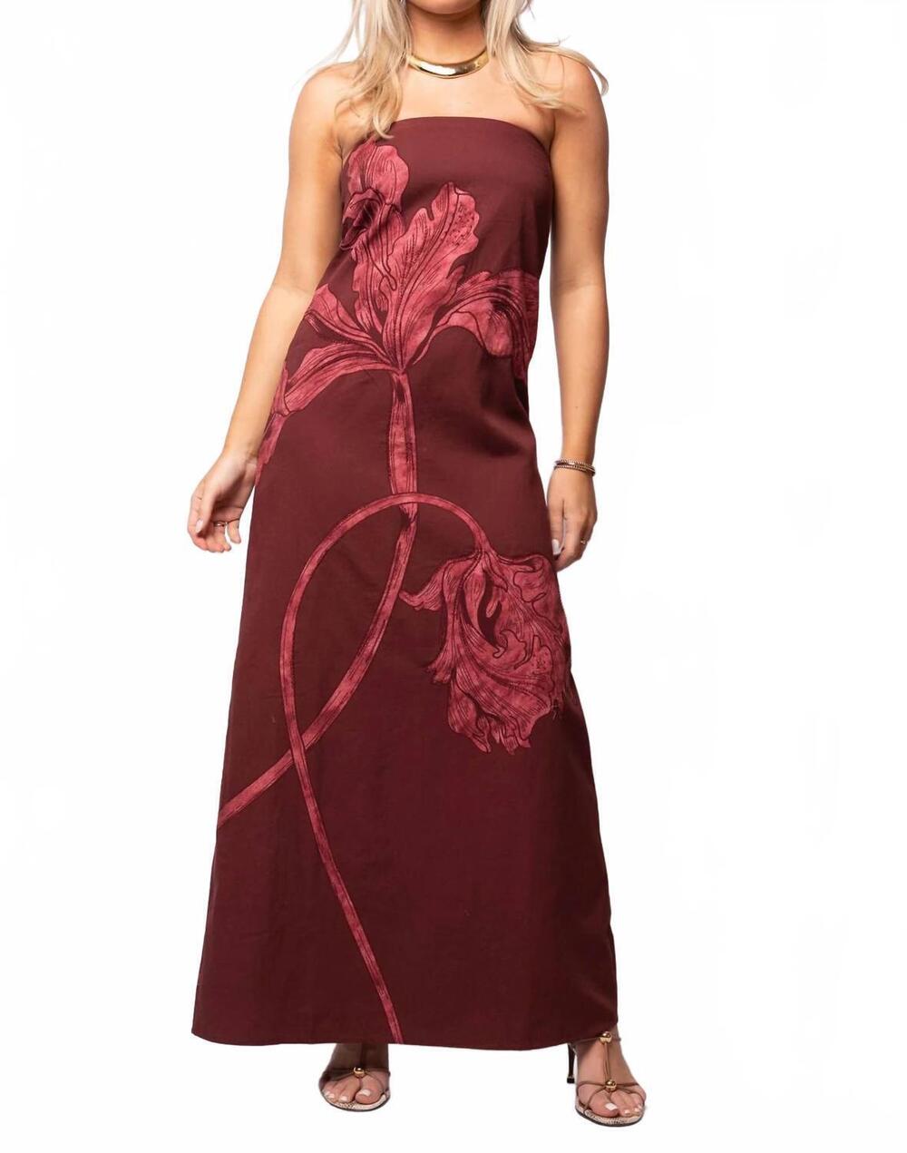 NEW ANNA CATE dalton midi dress in rum punch